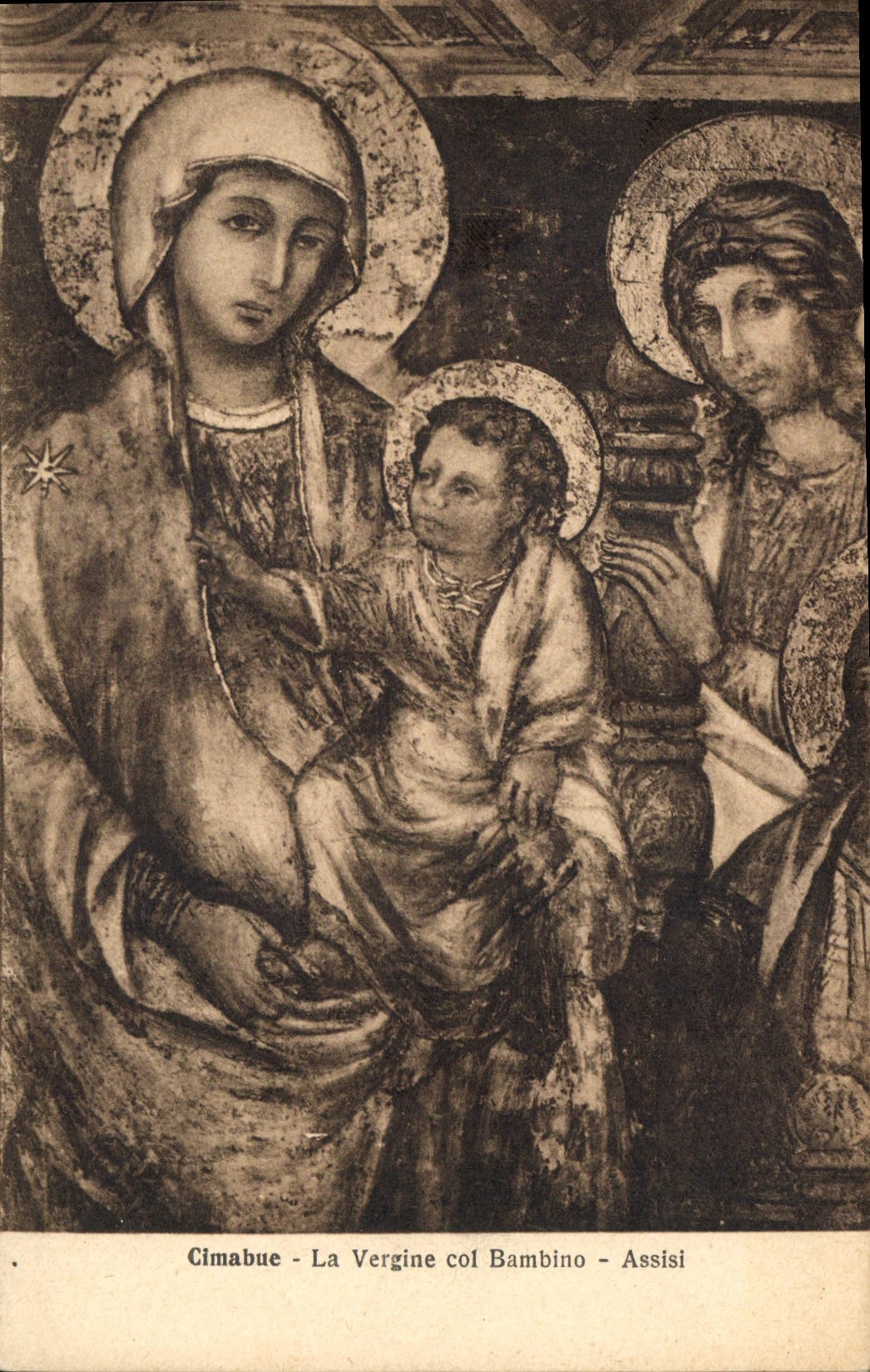 CPA Cimabue La Vergine col Bambino Assisi 