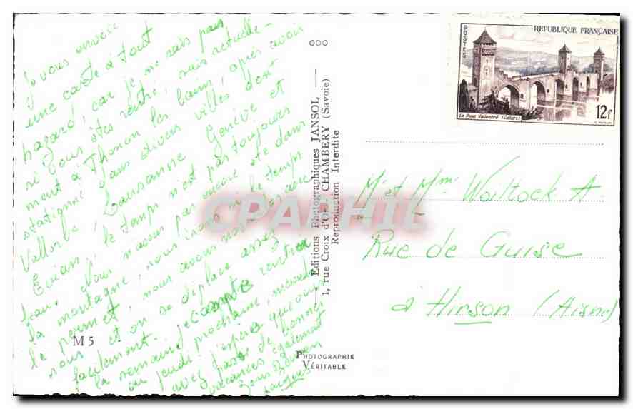 CPA Souvenir de Thonon  — Rückseite