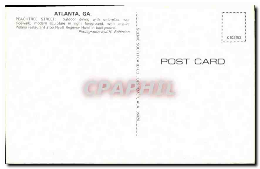 CPA Atlanta G A Peachtree Street  — Rückseite