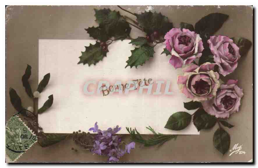 CPA Bonne Fete Fleurs