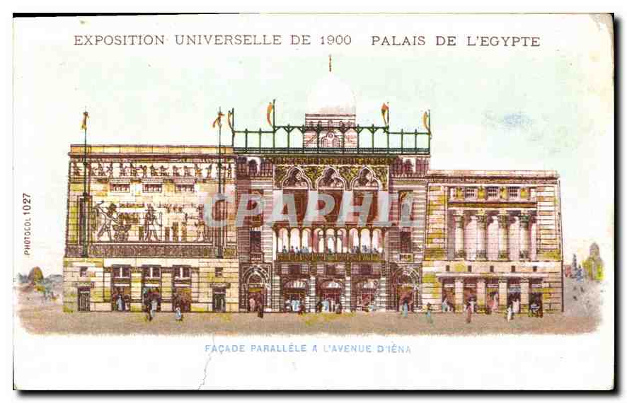 CPA Exposition universelle de 1900 Palais de L'Egypte facade parellele a l'Avenue d'Iena 