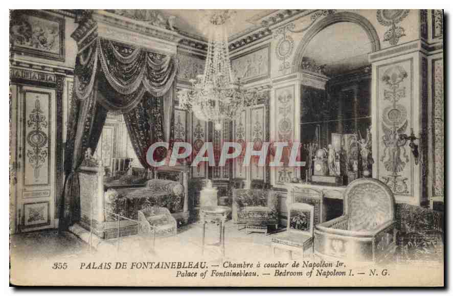 Palais de Fontainebleau — Chambre à coucher de Napoléon Ier — N.G.