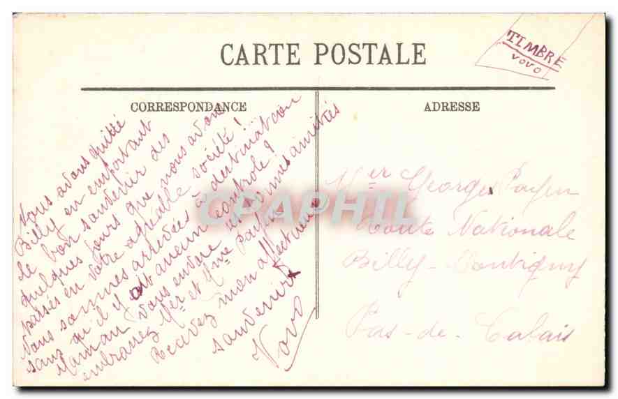 CPA Lille Le Jardin Vauban La Grotte et le Lac  — Rückseite