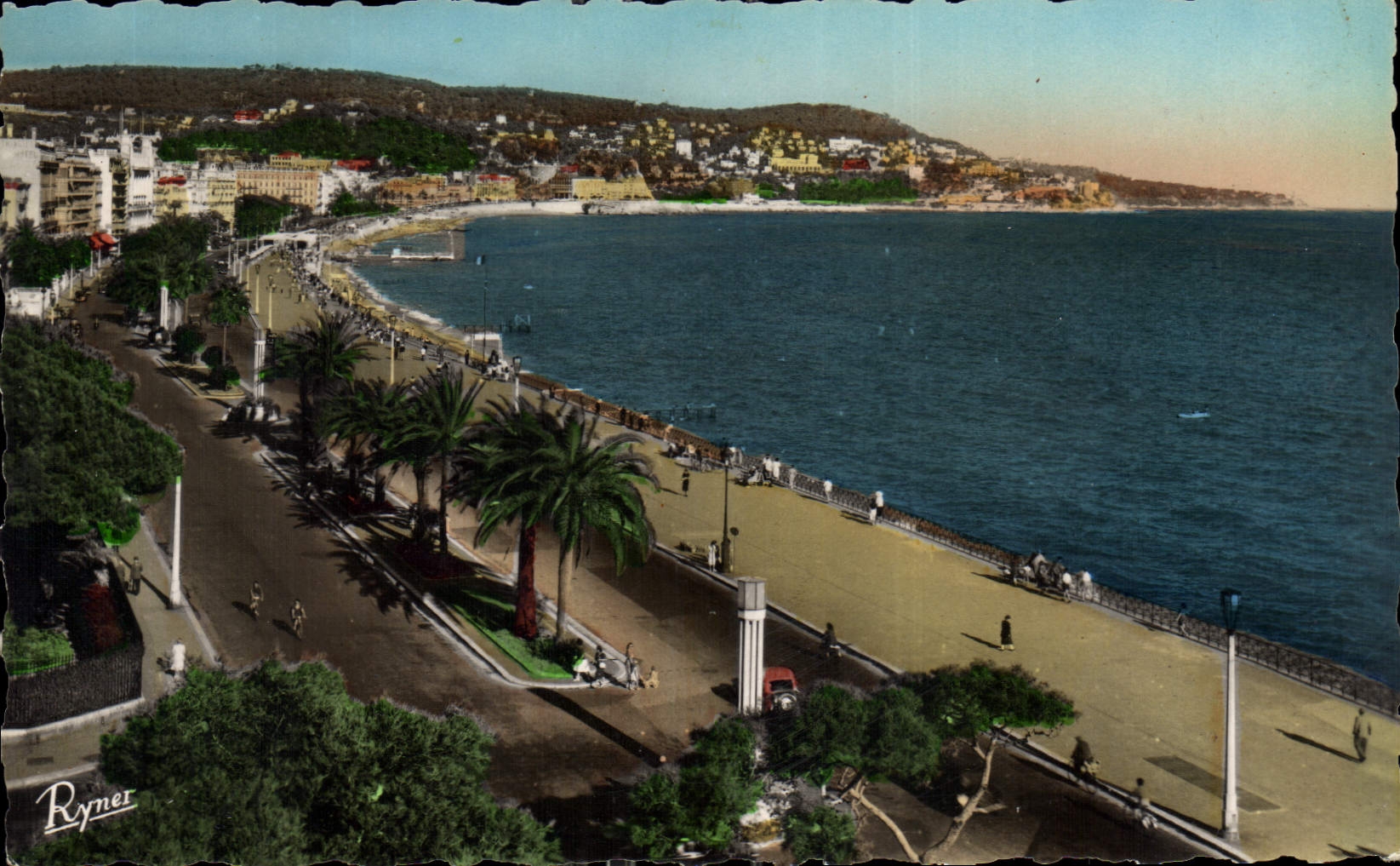 CPA Les Bords de la Riviera Nice Promenade des Anglais 