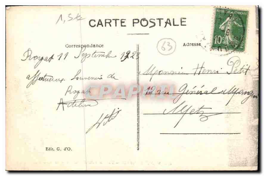 Montferrand — Cour de l'Hôtel Montorcier ou maison de Lucrèce — Verso