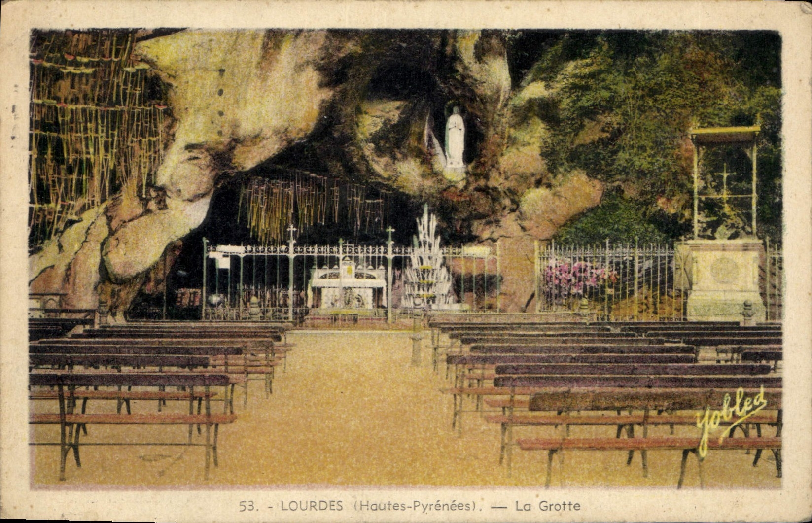 CPA Lourdes Hautes Pyrenees La Grotte 