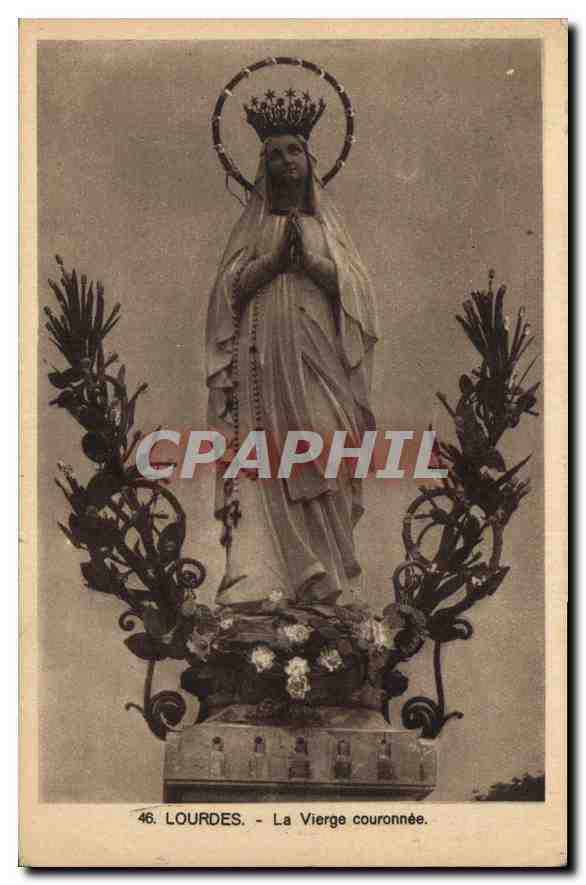 CPA Lourdes La Vierge couronnee 