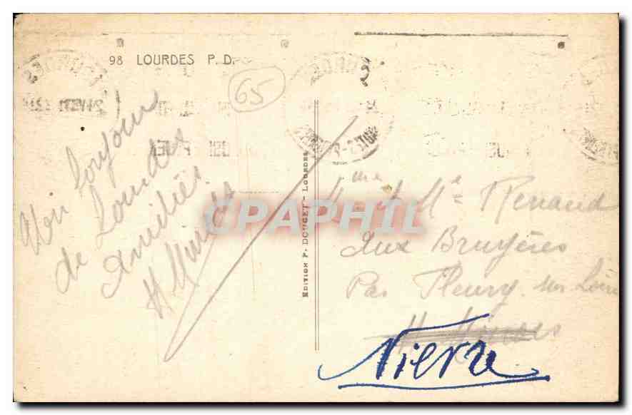 CPA Lourdes  — Verso