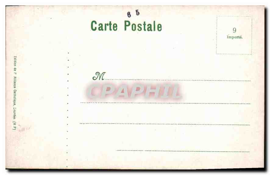 CPA Le Chateau Fort de Lourdes  — Verso