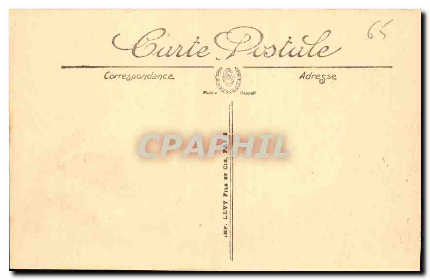 CPA Lourdes L'Esplanade et le Chateau  — Verso