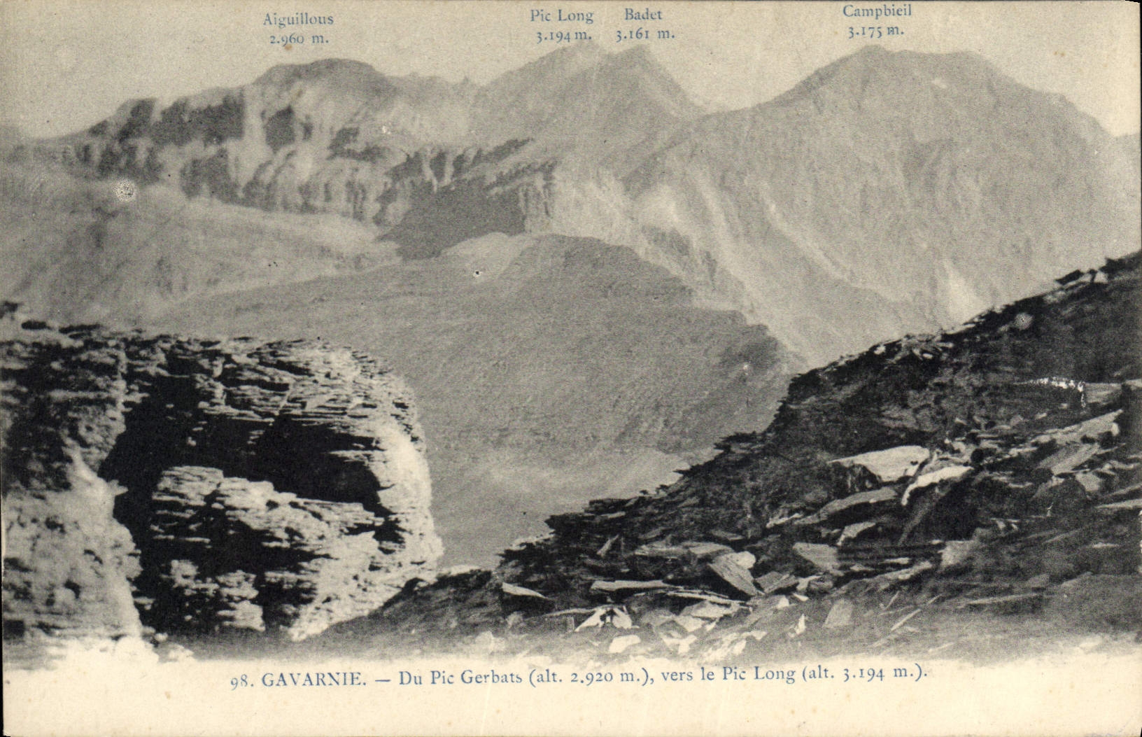 CPA Gavarnie Du Pic Gerbats vers le Pic Long 
