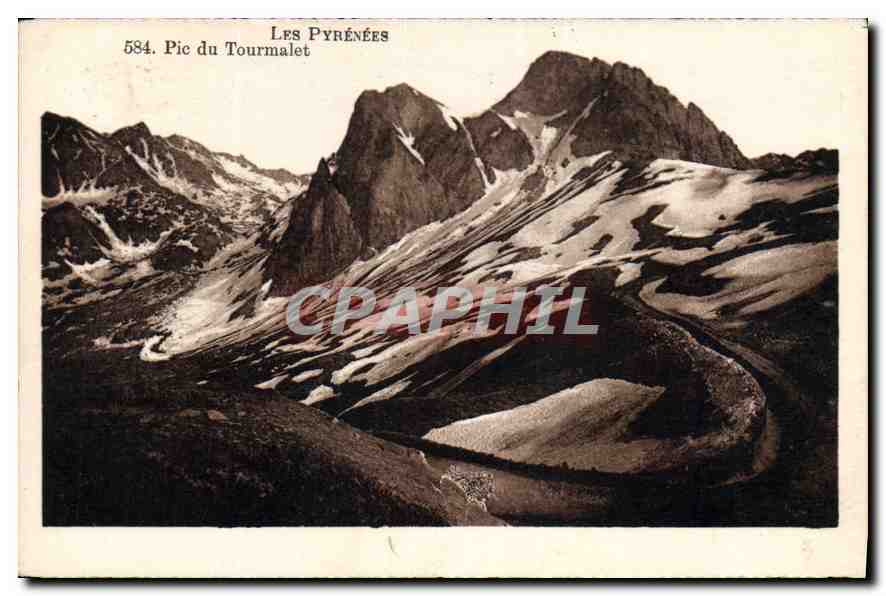 Pic du Tourmalet — Les Pyrénées — Éditeur non identifié, n° de série 584