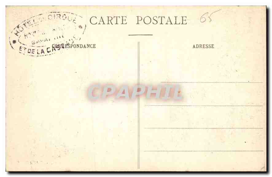 CPA Gavarnie le Chaos  — Verso