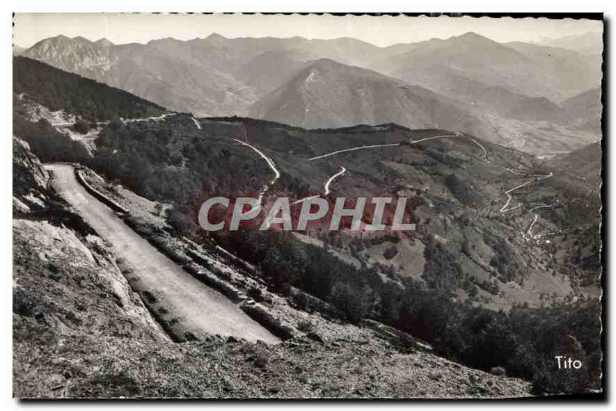Col d'Aspin — Descente sur Arreau — éditeur M. Berjaud, 1153