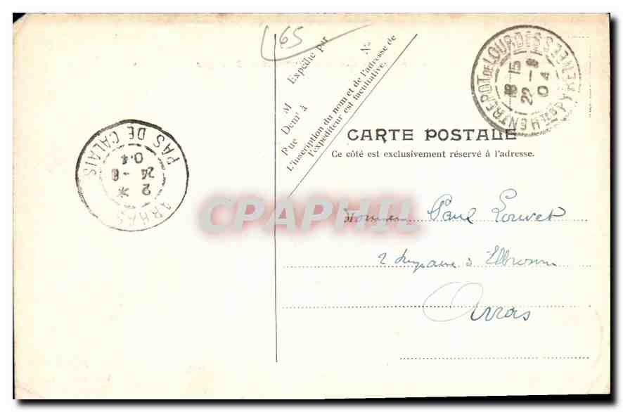 CPA Lourdes Michel le Calvaire Breton et la Basilique  — Verso