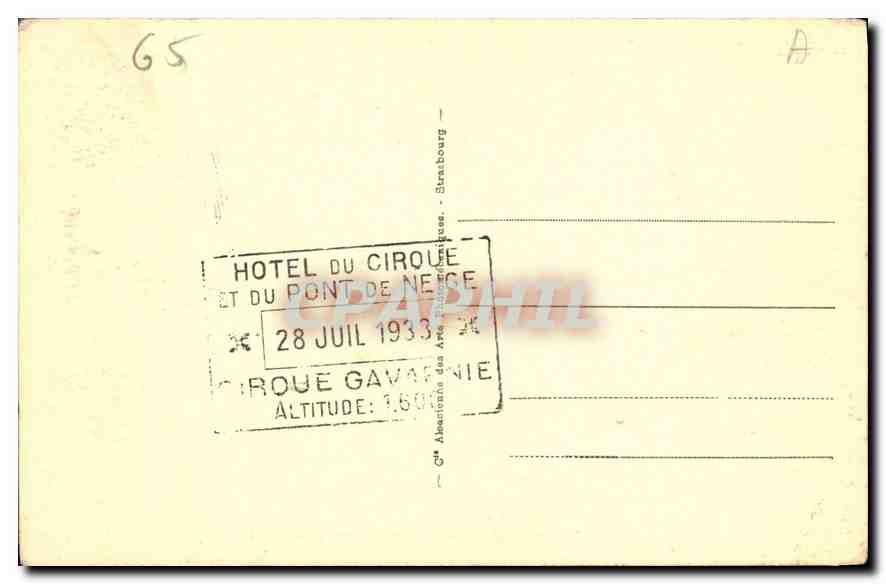 CPA Gavarnie l'Hotel du Cirque et le Cirque  — Verso