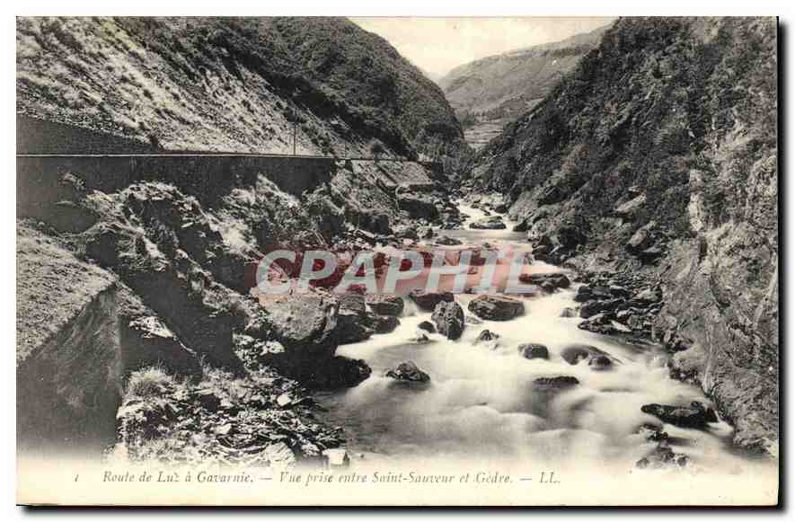 Route de Luz à Gavarnie — Vue prise entre Saint-Sauveur et Gédre — L.L.