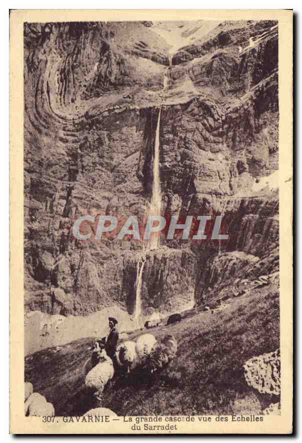 Gavarnie — La grande cascade vue des Échelles du Sarradet — CPAPHIL n°307