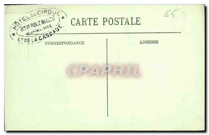 CPA Gavarnie Hotel du Cirque et le Cirque  — Verso