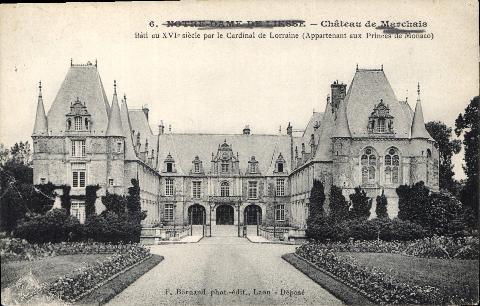 Notre-Dame-de-Liesse — Château de Marchais — F. Barnaud, phot.-édit., Laon