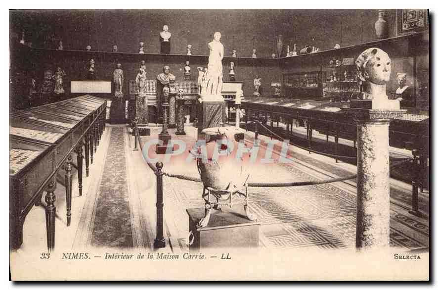 CPA Nimes Interieur de la Maison Carree  — Rückseite