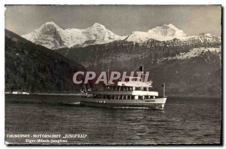 CPA Thunersee Motorschiff Jungfrau Bateau