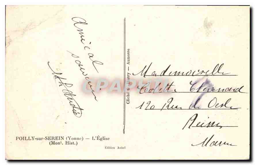 Poilly-sur-Serein — L'Église — Édition Aubel — Reverso