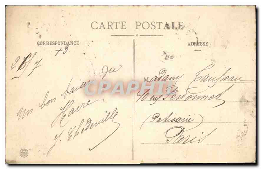 CPA Environs du Havre Sainte Adresse Le pain de sucre — Rückseite