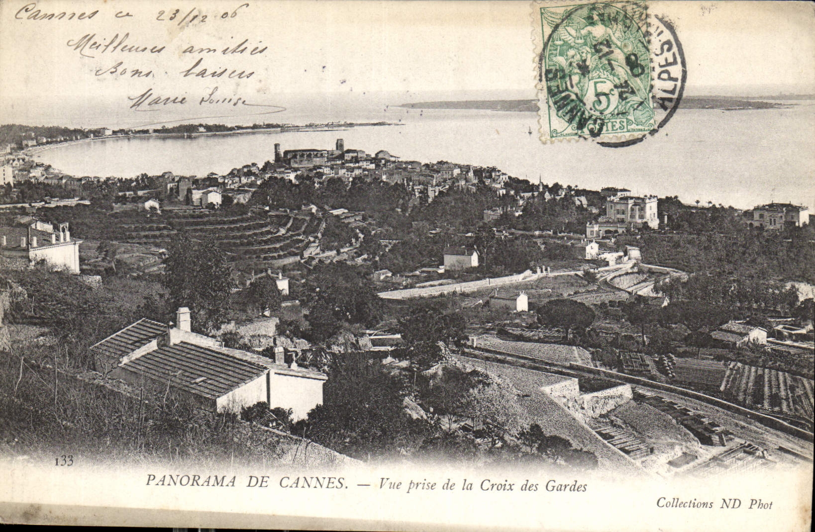 CANNES — Panorama de Cannes — Vue prise de la Croix des Gardes — Collections ND Phot