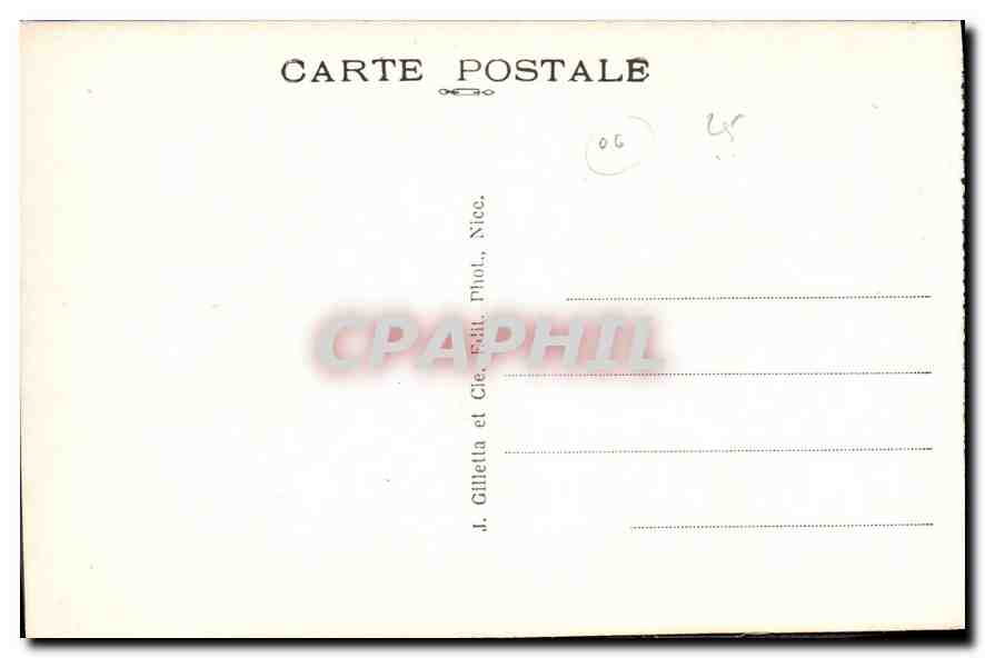 CPA Nice un coin de la Promenade des Anglais  — Rückseite