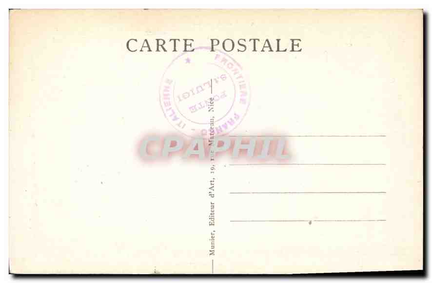 CPA Menton vue generale  — Rückseite