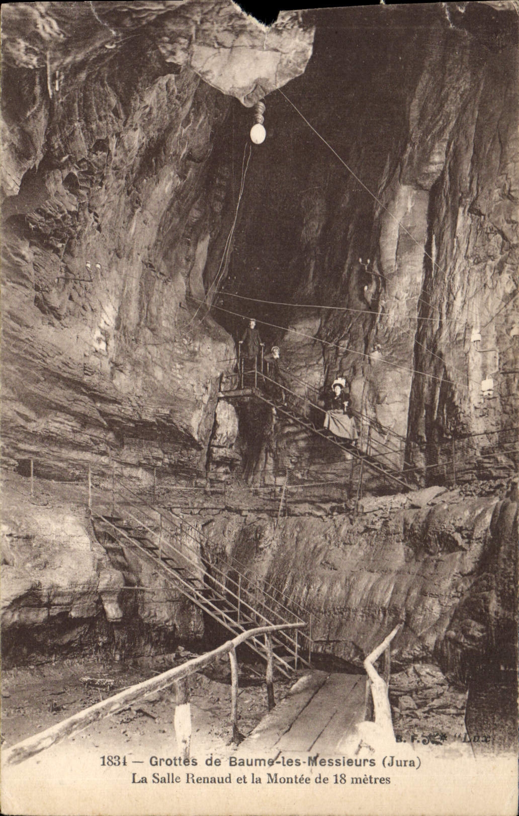 Grottes de Baume-les-Messieurs — La Salle Renaud et la Montée de 18 mètres — B.F.K. Lux