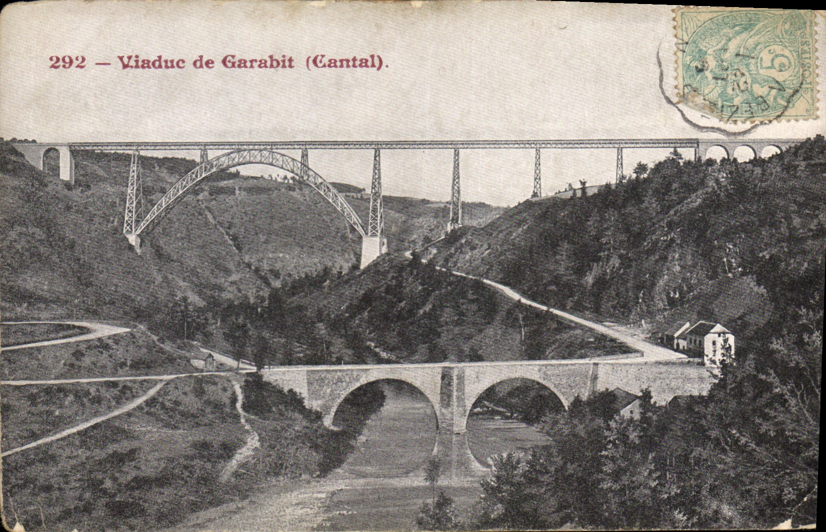 CPA Viaduc de Garabit Cantal 