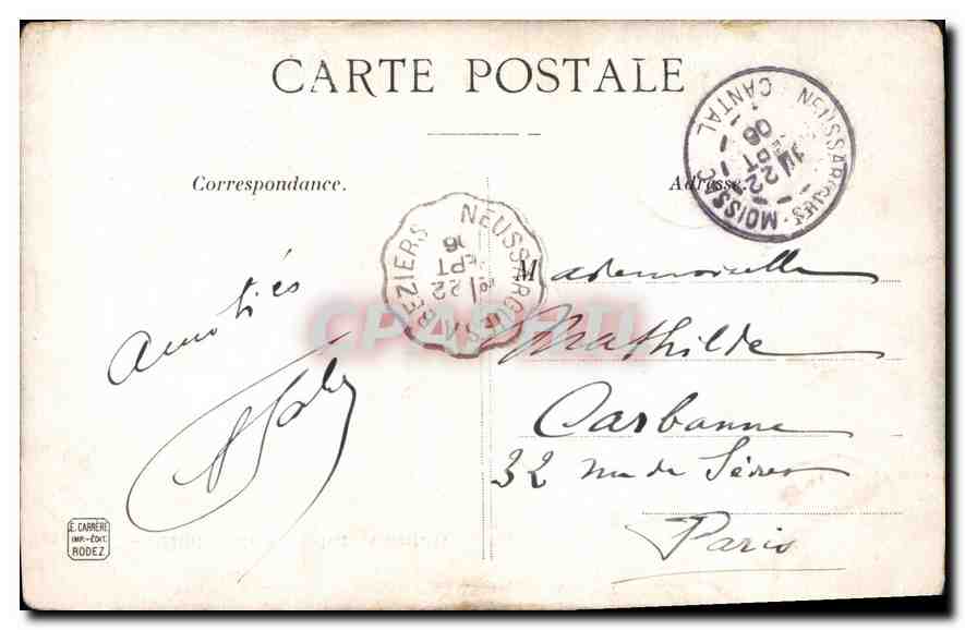 CPA Viaduc de Garabit Cantal  — Rückseite