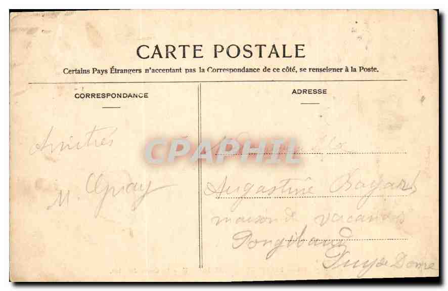 Palais de Fontainebleau — La Grotte des Pins — n°124 — Verso