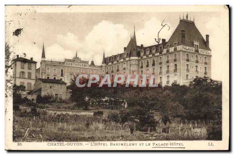 CPA Chatel Guyon l'Hotel Barthelemy et le Palace Hotel 