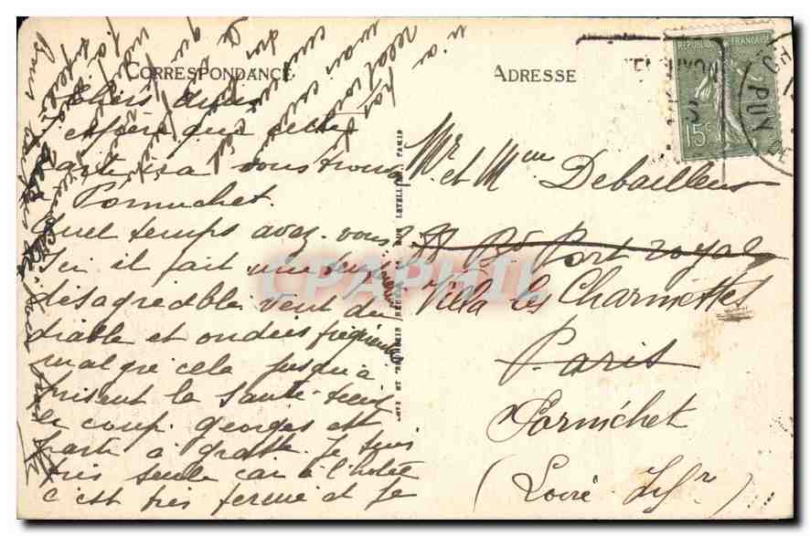 CPA Chatel Guyon l'Hotel Barthelemy et le Palace Hotel  — Back