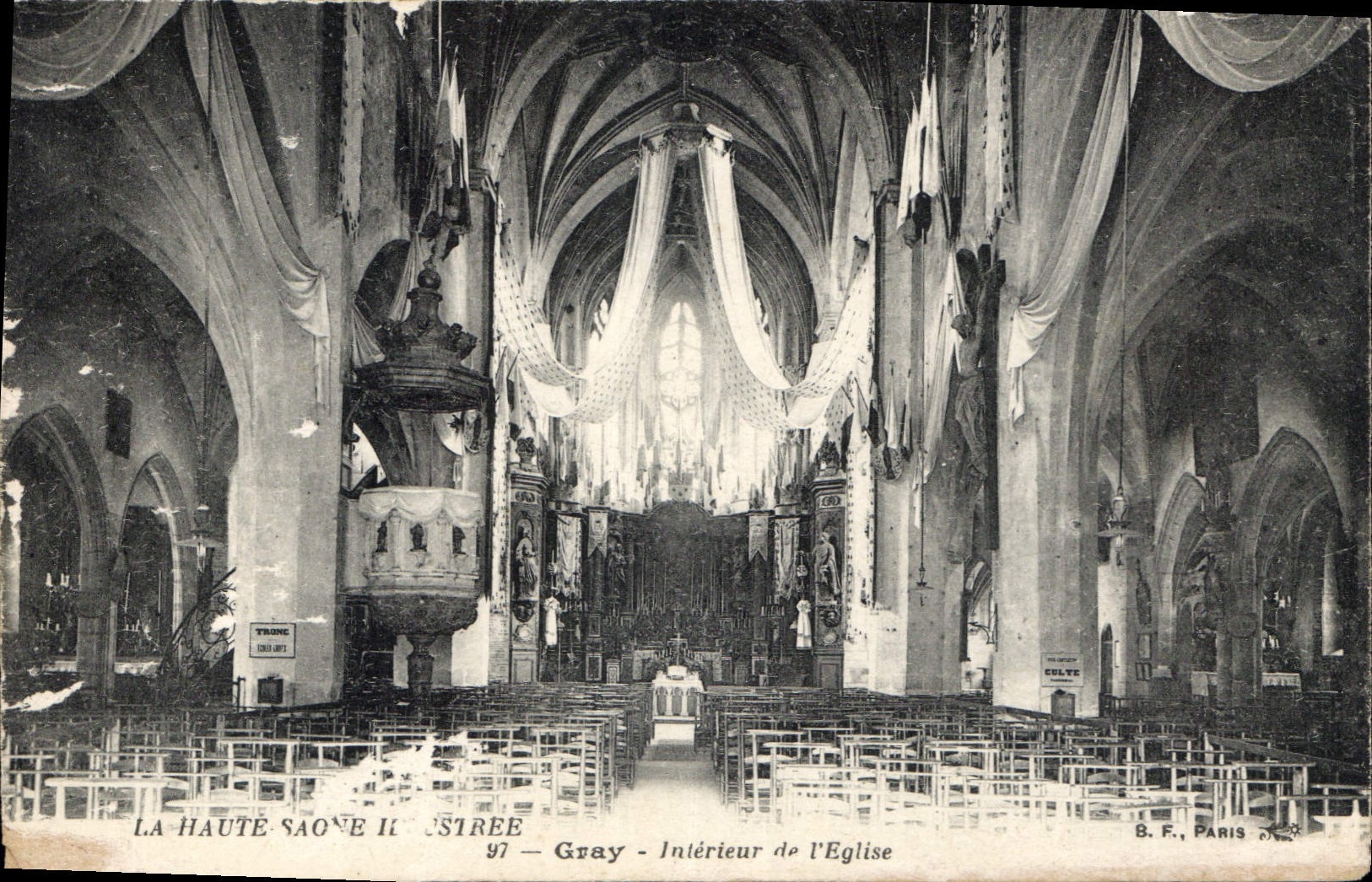 CPA La Haute Saone Illustree Gray Interieur de l'eglise 