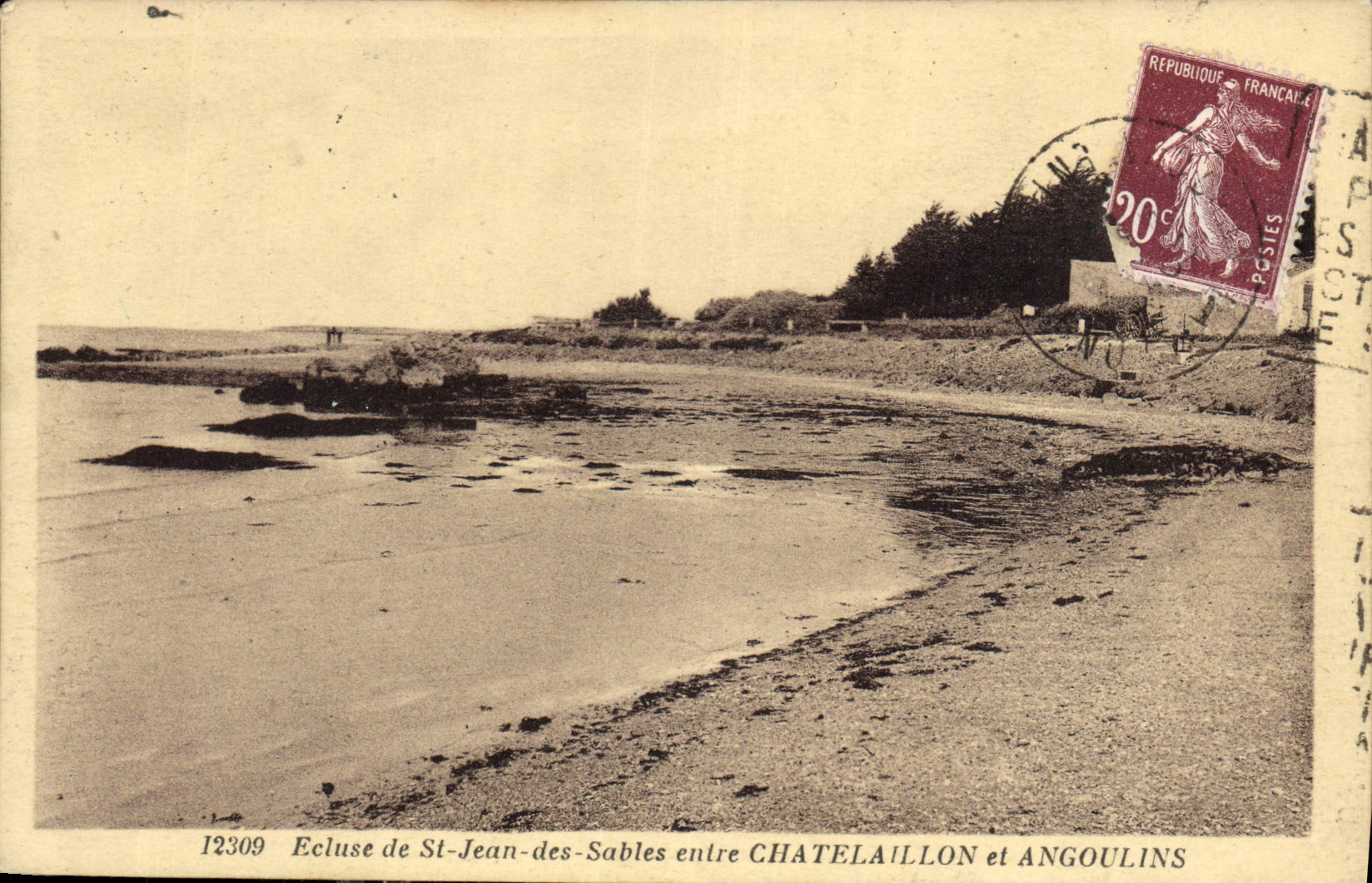 Schleusentor von St-Jean-des-Sables zwischen Châtelaillyon und Angoulins — R. Bergevin, n° 12309