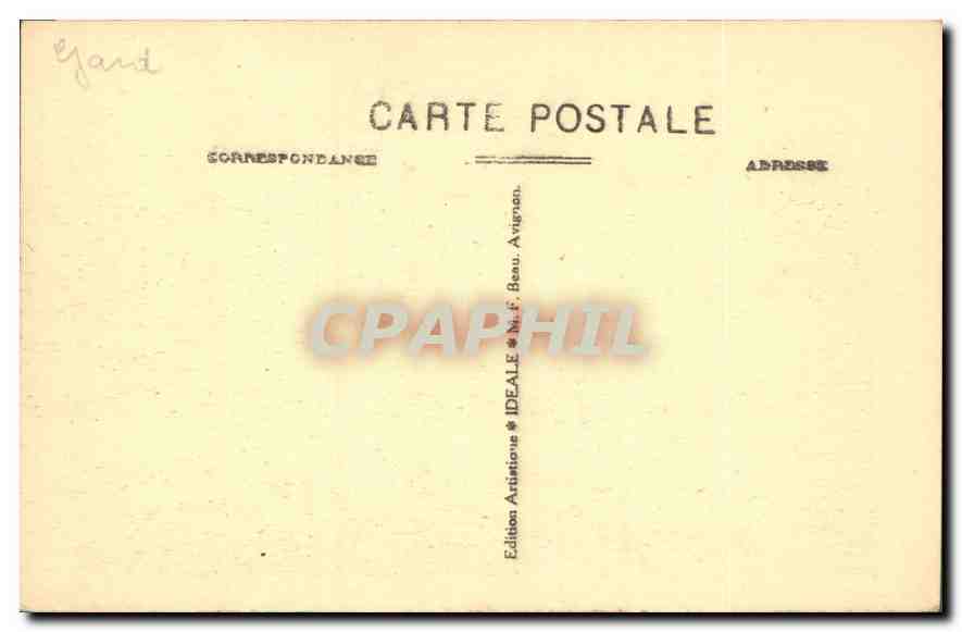CPA Villeneuve les Avignon vue generale et Fort Saint Andre XIV S  — Verso