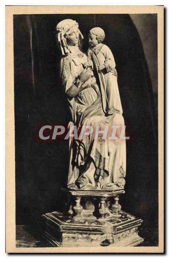CPA Villeneuve les Avignon Gard Eglise Vierge et enfant ivoire XIII S 