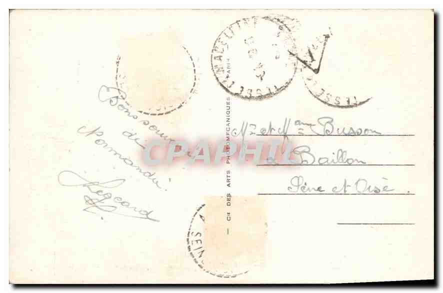 CPA Bagnoles de l'Orne le Casino du Lac Bluysen arch vu du Grand Hotel  — Verso