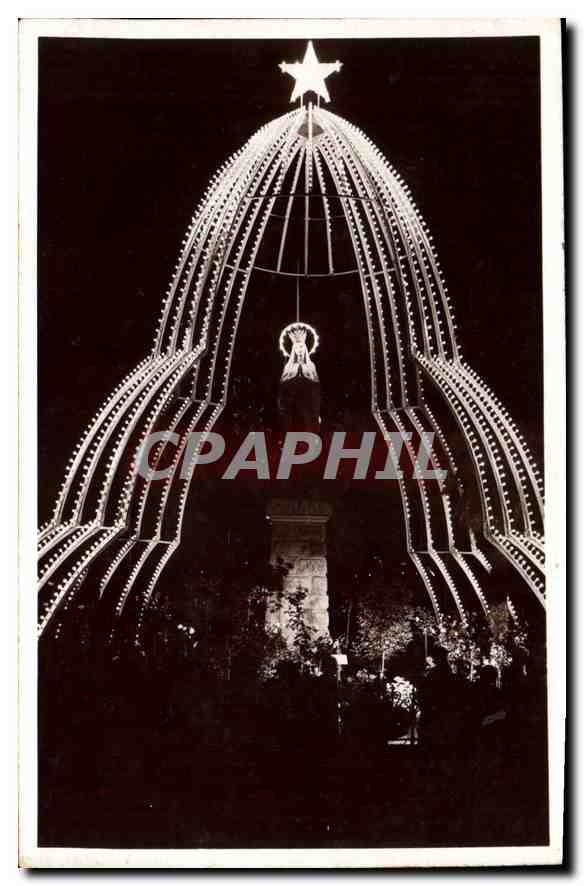 CPA Lourdes la Vierge Couronne Illuminee 