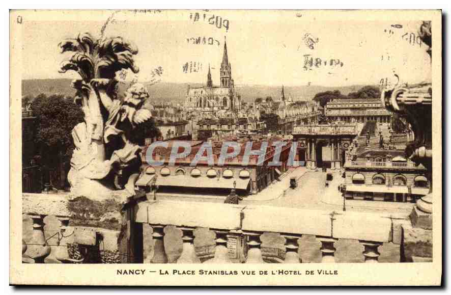 CPA Nancy la Place Stanislas vue de l'Hotel de Ville 