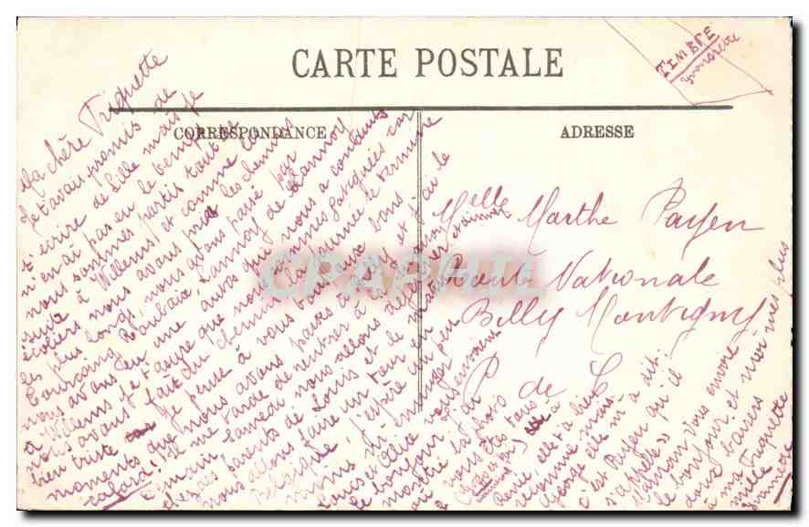 CPA Lille le Grand Theatre  — Rückseite