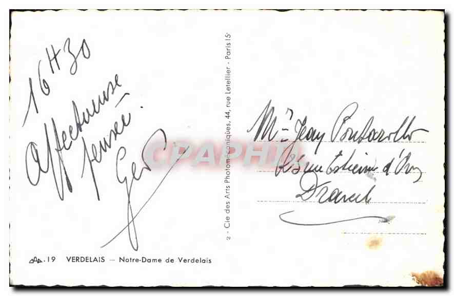 CPA Verdelais Notre Dame de Verdelais  — Back