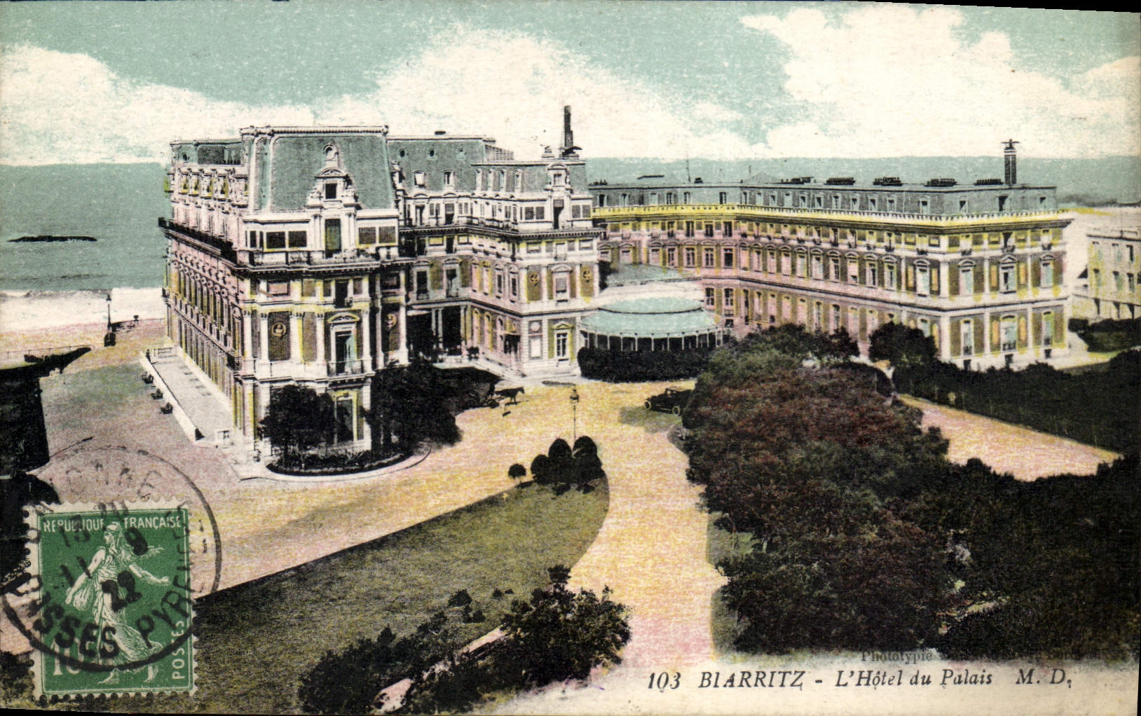 CPA Blarritz l'Hotel du Palais 