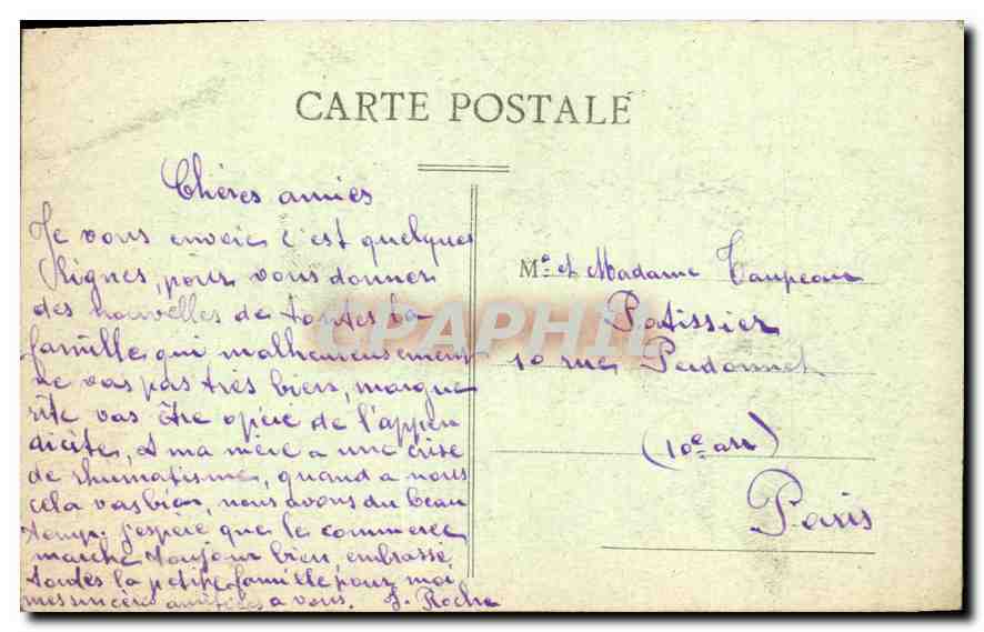 CPA Blarritz l'Hotel du Palais  — Rückseite