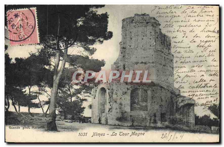 CPA Nimes la Tour Magne 