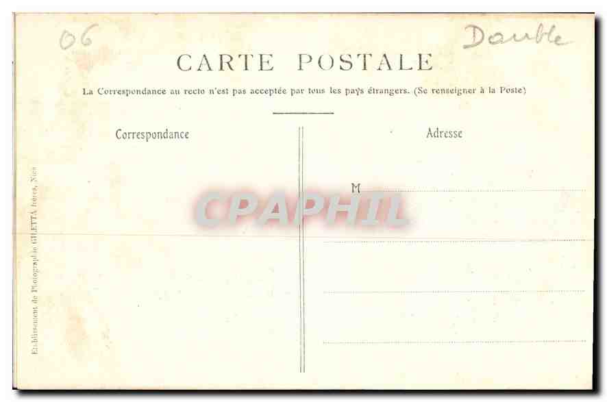 Eze (Alp.-Mar.) — L'Église et le Vieux Château — Alt. 310 mètres — Édition Giletta, phot. Nice, n° 1022 — Reverso
